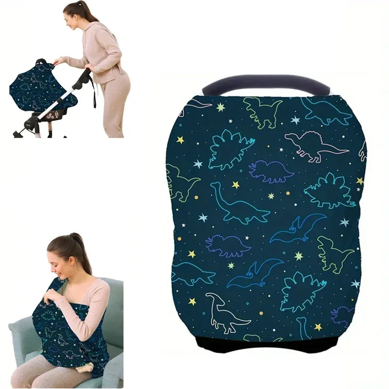 Baby Nursing Cover - Multi-Use Infant Car Seat Canopy Stroller High Chair Shopping Cart Privacy Cover
