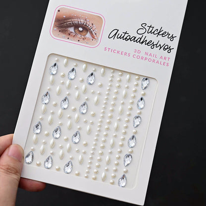 5D Face Diamond Gem Stickers - Colorful Rhinestone Body Makeup Tattoo for Festival, Nail Art & DIY Bling Style