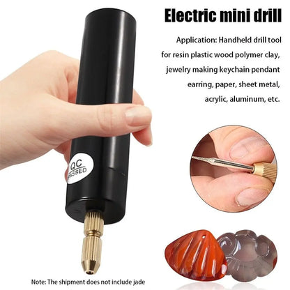 Handheld Mini Electric Drill: USB Electric Drill Tools for Epoxy Resin Jewelry Making and Wood Craft Engraving - DIY Pen Tool