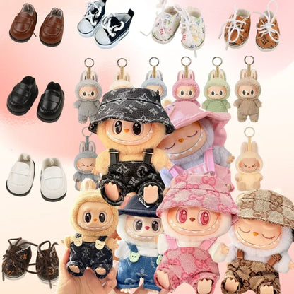 Anime Labubu Doll Clothes — Fashion Overalls for Labubu Idol V1/V2, 15/17cm Plush Doll Clothing Accessories, In Stock