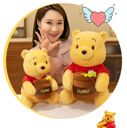 35–55cm Winnie the Pooh Plush Toy — Anime Disney Honey Jar Soft Stuffed Pooh Bear for Kids, Children, Kawaii Birthday Gift