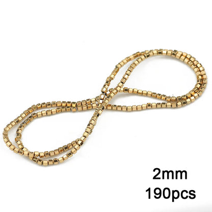3A+ Retention Color Hematite Beads – Star & Heart Shapes, Gold-Plated Natural Stones for DIY Jewelry & Bracelets