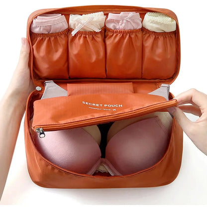 Portable Travel Storage Bag - Multi-function Bra Underwear Organizer Bags, Toiletry Cosmetic Case for Outdoor Travel