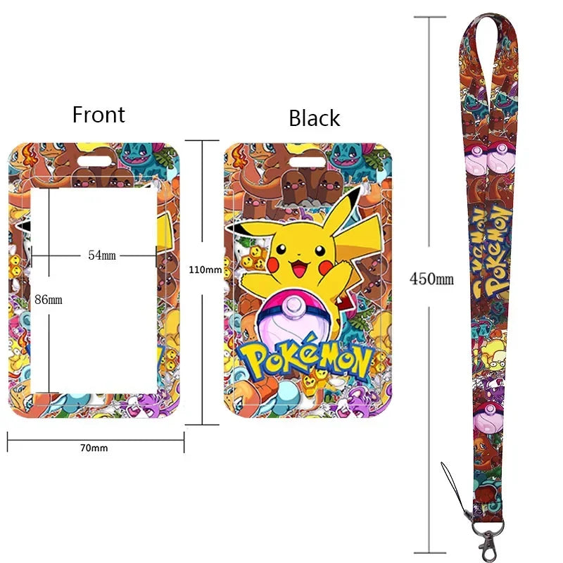 Pikachu Neck Strap Lanyard for Keys – ID Badge Holder, Keychain, Key Rings, Fashion Accessory Gift