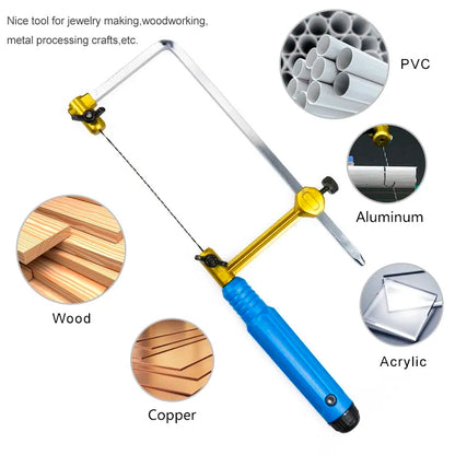 CMCP Adjustable Saw Bow - U-Type Cutting Tool for Jewelry Saw Frame Wooden Handle - Hand Tool for Jeweler's Saw Frame