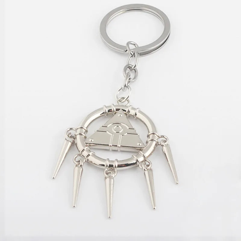 Yu-Gi-Oh! Yugi Muto Keychain - 3D Millennium Puzzle & Millennium Wheel Pendant