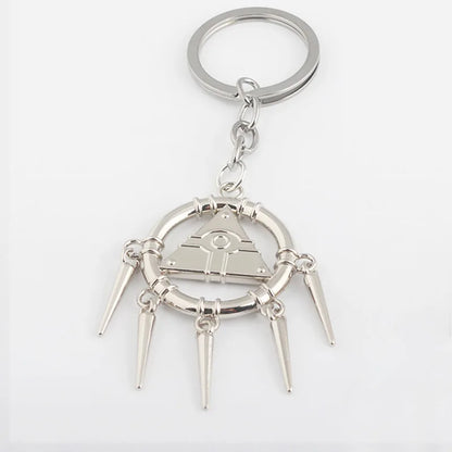 Yu-Gi-Oh! Yugi Muto Keychain - 3D Millennium Puzzle & Millennium Wheel Pendant