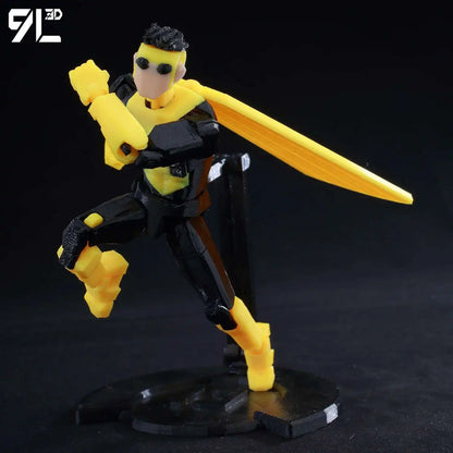 9L3D Lucky 13 Invincible Boy Eve Action Figure — 3D Printed Anime Model, Multi-Jointed Poseable Collectible Toy Gift for Fans