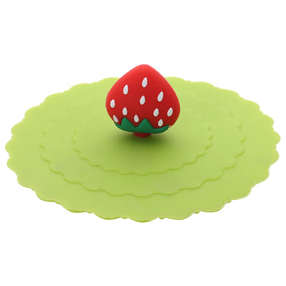 Cartoon 10cm Cute Silicone Cup Cover - Heat-Resistant, Leak-Proof, Dustproof Sealed Lid for Tea Cups