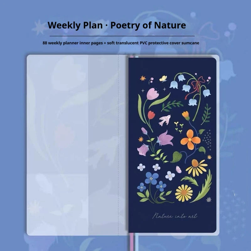 Kinbor Undated Weekly Planner - Illustrated Hardcover To-Do List Notebook