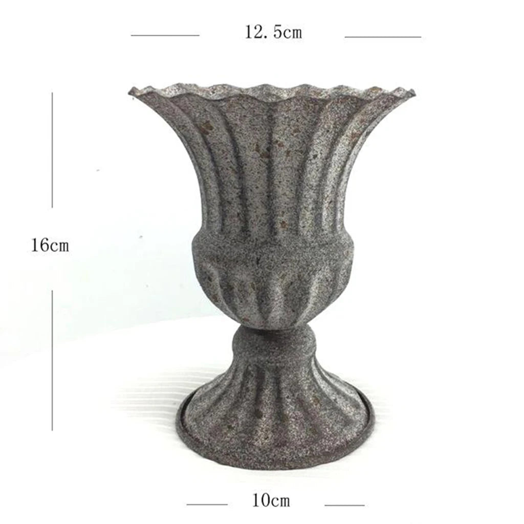 Metal Flower Vase & Candle Holder — Table Centerpiece for Wedding, Anniversary, Party & Hanging Decorations