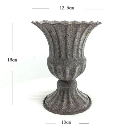 Metal Flower Vase & Candle Holder — Table Centerpiece for Wedding, Anniversary, Party & Hanging Decorations