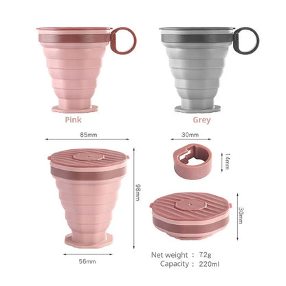 Portable Folding Coffee Cup with Lid - New Outdoor Travel Water Cup, Ideal for Carrying and Mouthwash