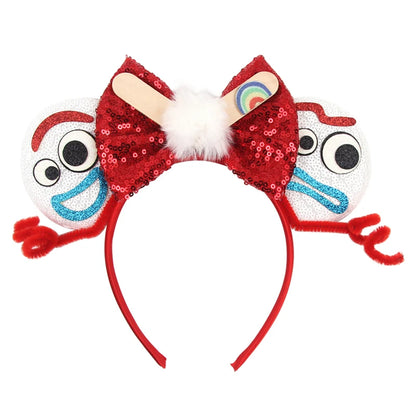 Disney Cartoon Mouse Ears Headband - Sequin Bow Hair Accessory for Girls, Birthday Parties & Cosplay