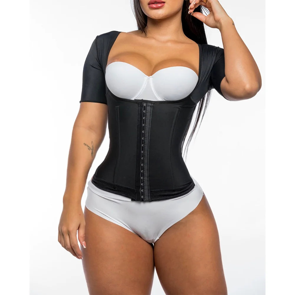 Women’s Fajas Waist Trainer Cincher – Postpartum Underbust Corset Body Shaper for Slimming, Compression & Curved Figure Control