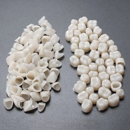 60pcs Resin Teeth Dentistry – Temporary Crown Material for Anterior & Molar Teeth, Oral Care Protection, Whitening & Stability
