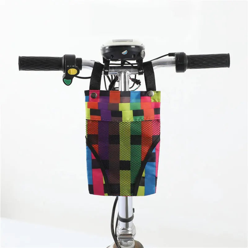 Detachable Front Bicycle Storage Bag – Large Capacity Handlebar Basket with Mobile Phone Pocket