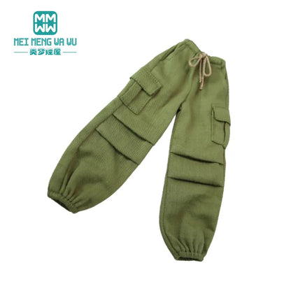 Blythe & Azone OB22/OB24 Doll Clothes — Fashion Jeans Overalls in Khaki, Army Green, Denim Blue, Pink & Black