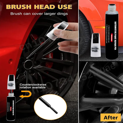 Automotive Wheel Touch-Up Paint Pen – Gloss, Matte Black & Silver/Grey Car Repair Accessory