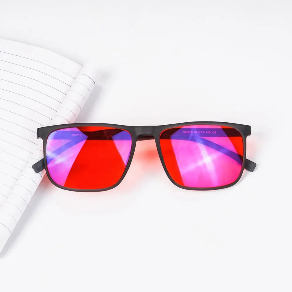 SHINU Blue Light Blocking Glasses – Red Lens Anti-Glare Eyewear for Men to Reduce Eye Strain