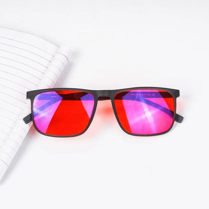 SHINU Blue Light Blocking Glasses – Red Lens Anti-Glare Eyewear for Men to Reduce Eye Strain