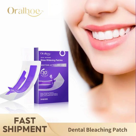 Purple Teeth Whitening Strips - Stain Removal, Plaque Cleaning & Brightening Dental Care Kit