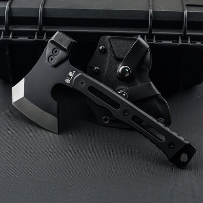 HX OUTDOORS Mercenary Full Tang Camping Axe – Tactical Hatchet, Multifunctional Hunting Tool & Tomahawk Hammer