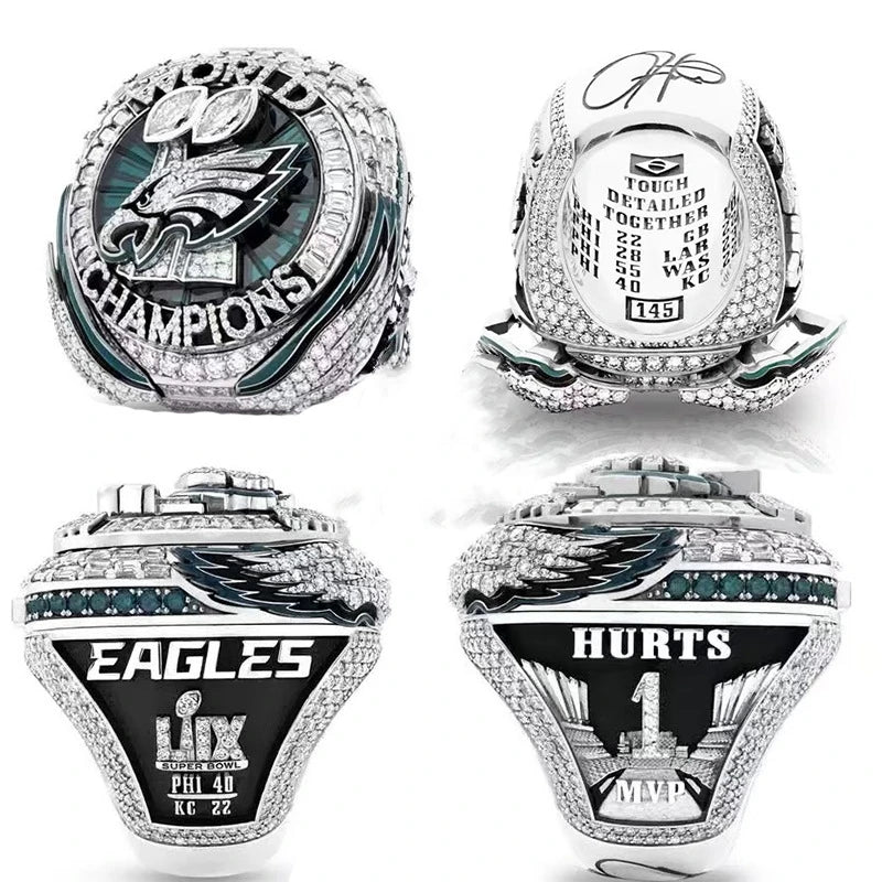 2025 Commemorative Stainless Steel Ring – Champion Rugby Gift for Boyfriend