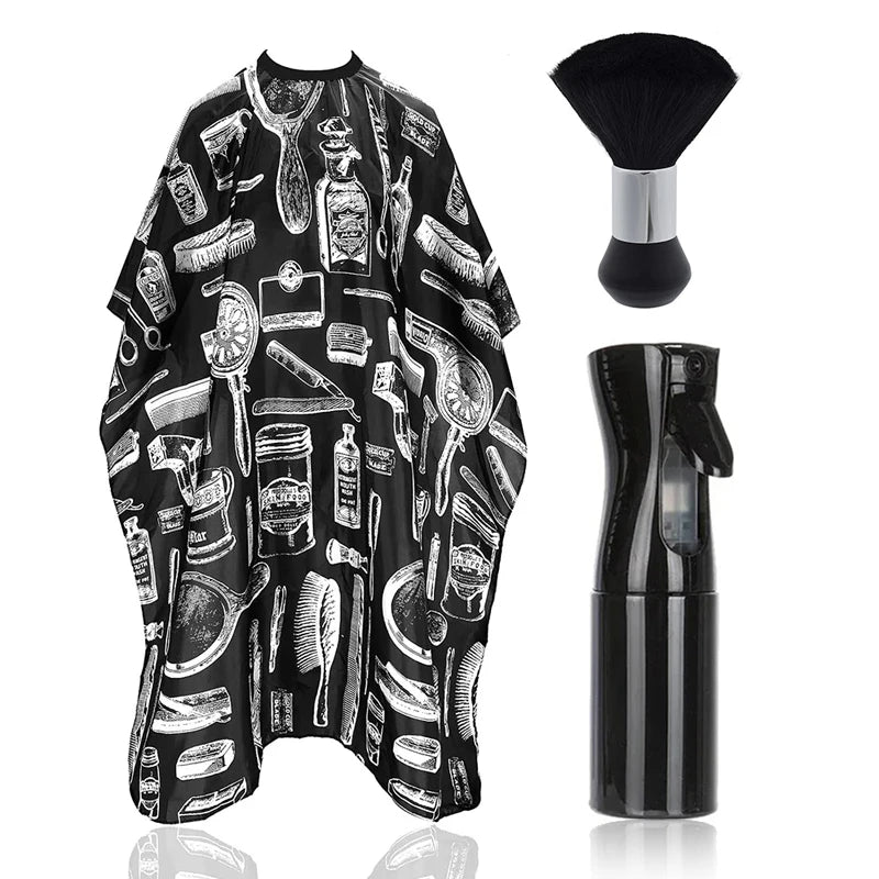 Professional Waterproof Hairdressing Shawl Bib Set – Nylon Salon Cape for Haircut, Dyeing & Hair Isolation