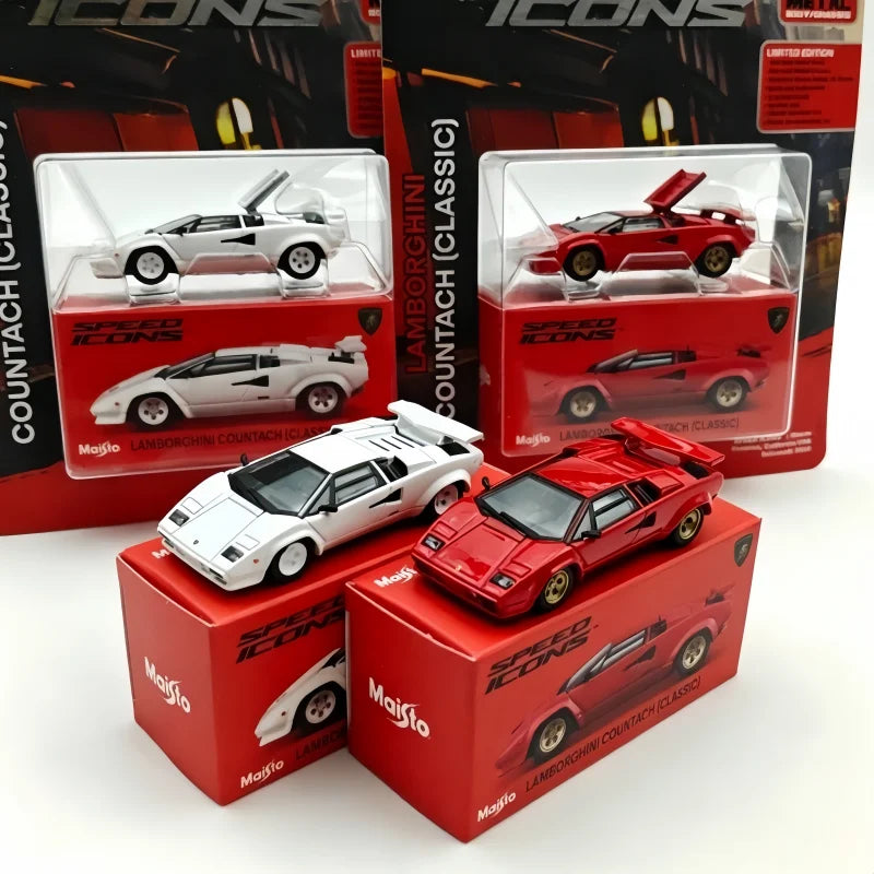 Maisto 1:64 Lamborghini Countach LP500 Diecast Model Car - Alloy Classic Sports Car Collectible Miniature Toy & Gift