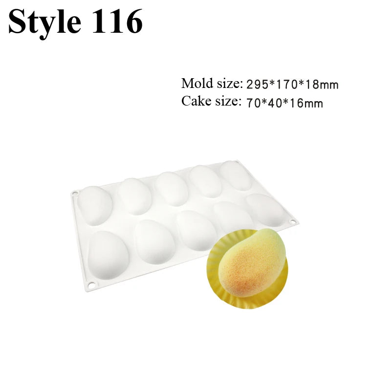 3D Mango Design Silicone Mousse & Cake Mold – French Fruit Dessert Bakeware, Chocolate Baking Tool
