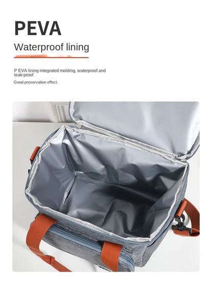 Double Layer Lunch Bag – Large Capacity Thermal Insulated Leakproof Cooler Tote for Work, School & Picnic