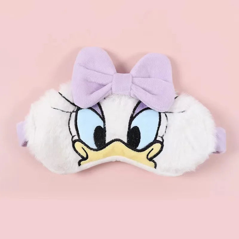 Disney Mickey Mouse Plush Eyeshade – Soft Minnie Cartoon Sleep Mask for Travel, Cute Anime-Inspired Eye Cover Gift for Comfortable Rest