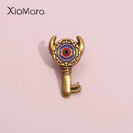 Retro Cartoon Dungeon Key Badge – Adventure Game Brooch Pin for Men & Women Party Accessories