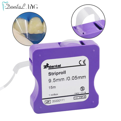 Dental Clear Matrix Bands Polyester Film Strips Roll 15m Length 0.05mm Thick 9.5mm Wide