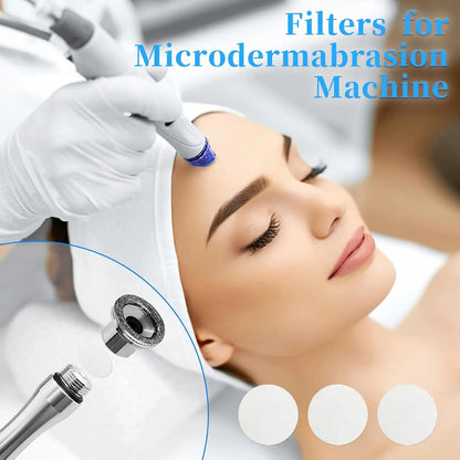 150PCS Diamond Microdermabrasion Facial Pads – 10mm Cotton Filter Replacement Discs for Microdermabrasion Machine Skin Care Tool