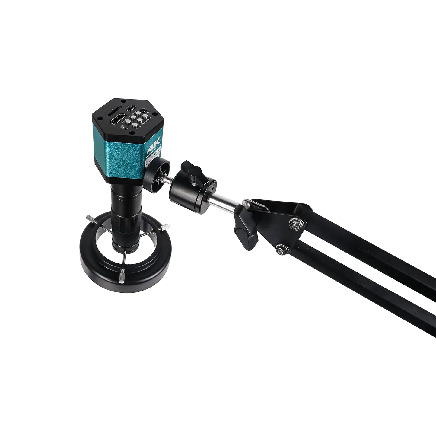 YIZHAN 4K Digital Microscope — Full HD HDMI VGA Industrial Camera with C-Mount, 150x Lens for Soldering & Phone Repair