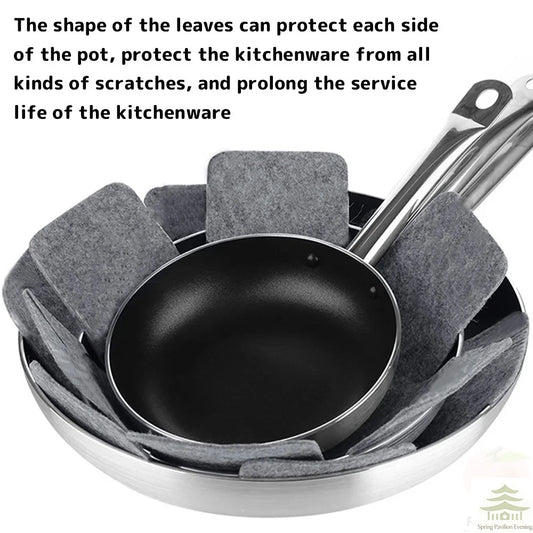 Pot & Pan Protectors Set - 12-Piece Non-Woven Cookware Divider Pads in 3 Sizes