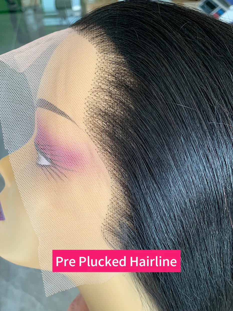Raw Vietnamese Human Hair Lace Front Wig – 13x6 Bob, Straight Natural Black, 250% Density, 100% Human Hair