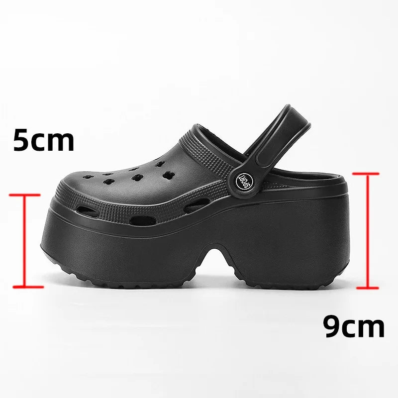 2024 Women's Chunky Platform Sandals - Summer Non-Slip EVA Wedge Beach Slippers for Garden