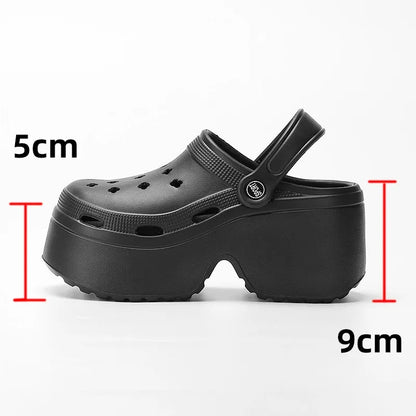 2024 Women's Chunky Platform Sandals - Summer Non-Slip EVA Wedge Beach Slippers for Garden