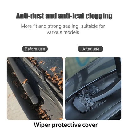 Car Windshield Wiper Hole Protective Cover - Dustproof Bottom Sleeve for Leaves and Debris Prevention
