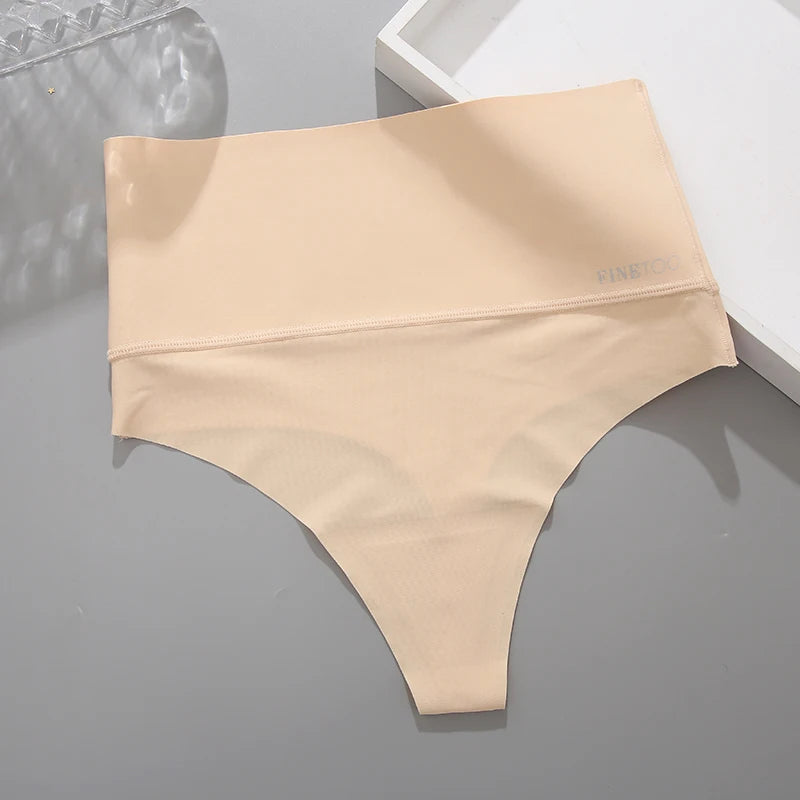 4PCS Seamless Ice Silk Panties Set for Women – Low Waist G-String, Soft Ultra-Thin Sexy Underwear Briefs