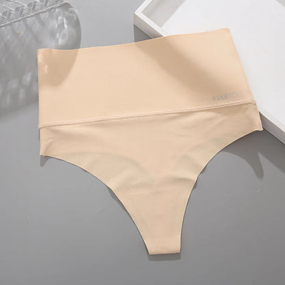 4PCS Seamless Ice Silk Panties Set for Women – Low Waist G-String, Soft Ultra-Thin Sexy Underwear Briefs