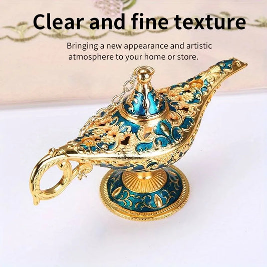 European Vintage Aladdin Lamp Decoration: Russian Wishing Lamp Metal Crafts for Home Décor
