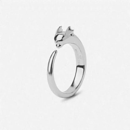 Pokemon Dratini Couple Ring — S925 Silver Adjustable Anime Jewelry, Cartoon Fashion Accessory Gift