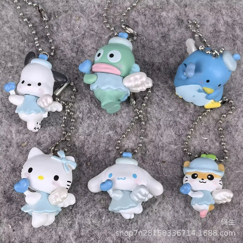 Sanrio Blind Box Anime Figure Pendant – Hello Kitty, Cinnamoroll & Pochacco Angel-Shaped Doll Model Kids Collectible Gift