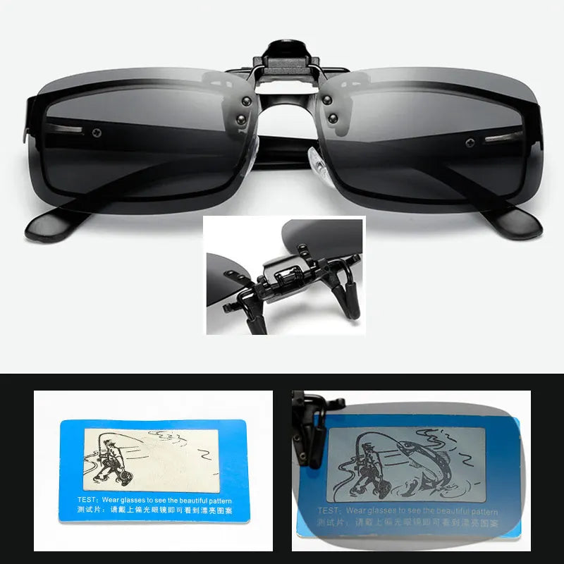 Polarized Clip-On Sunglasses – HD UV400 Driving & Night Vision Glasses Shades
