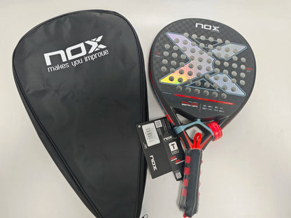 NOX Padel Tennis Racket - Carbon Fiber Diamond-Shaped EVA Sports Racquet