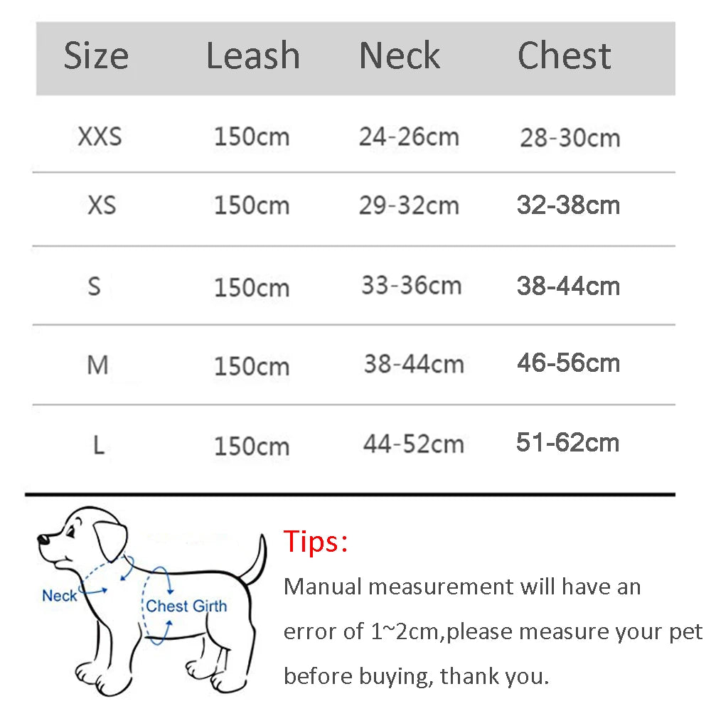 Adjustable Dog Harness Leash Set: Vest for Small Dogs, French Bulldog, Chihuahua, Pug - Outdoor Walking Lead